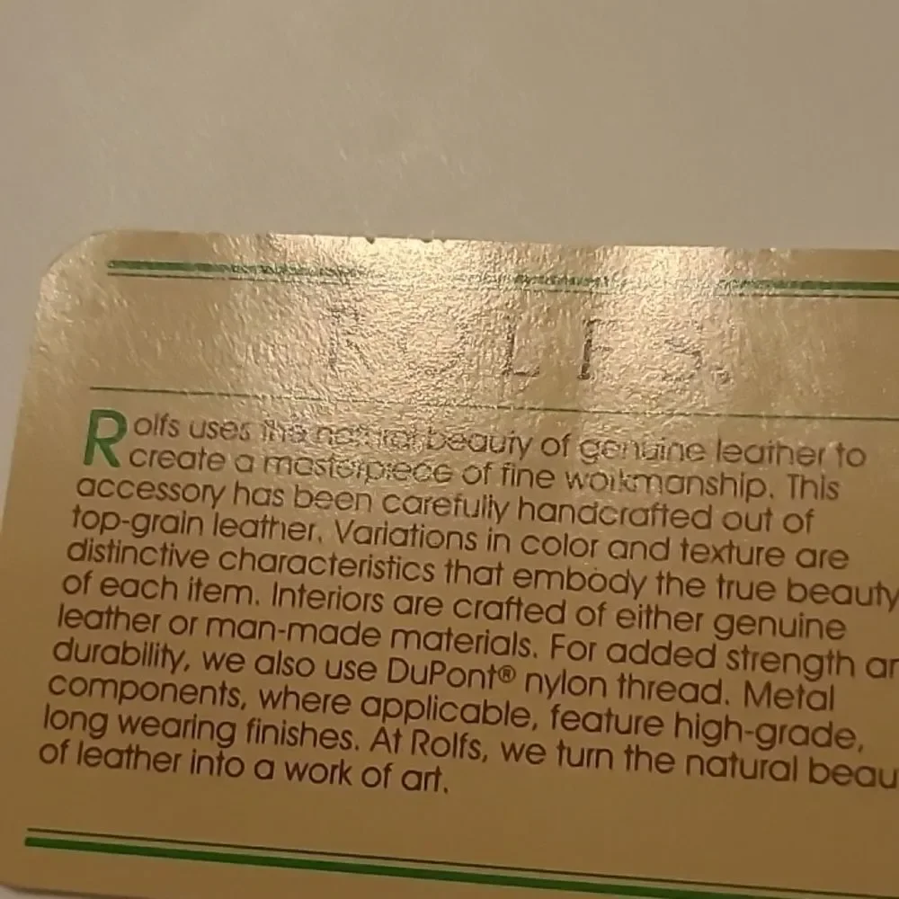 1989 Rolf Cowhid3 Wallet